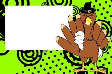 thanksgiving turkey cartoon expression background in vector format