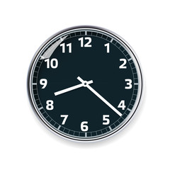 Realistic Isolated Clock Vector Illustration