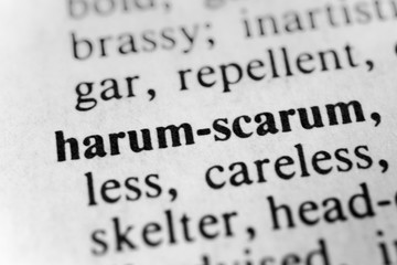 Harum-scarum - obrazy, fototapety, plakaty