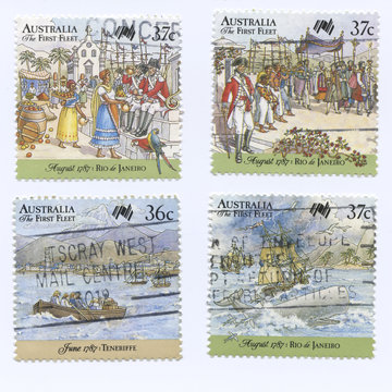 Australia First Fleet Stamps