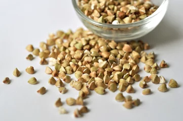 Foto op Canvas Buckwheat grains closeup © akvals