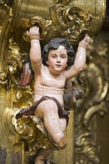 Angels from the Sacramental Chapel retable, carved by Cayetano de Acosta in the 18th century, El...