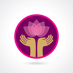 Vector yoga/spa icon.