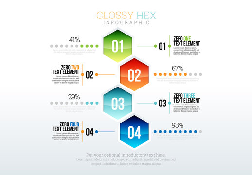 Glossy Hex Infographic