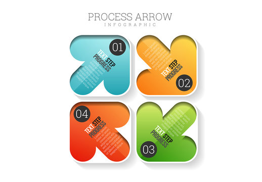 4 Bright Arrows Infographic