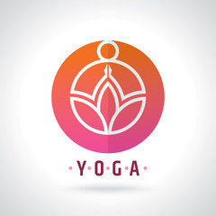 Vector illustration of yoga.