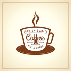 Coffee design template, creative vector