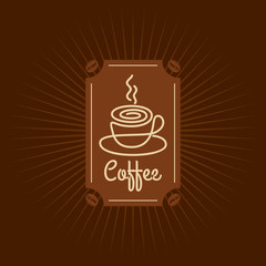 Coffee design template, creative vector