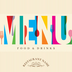 Restaurant menu card design.