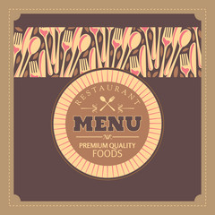 Restaurant menu card design.