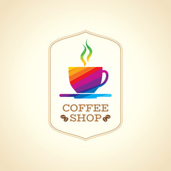 Coffee design template, creative vector