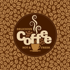 Coffee design template, creative vector