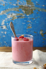 refreshment smoothie in glass