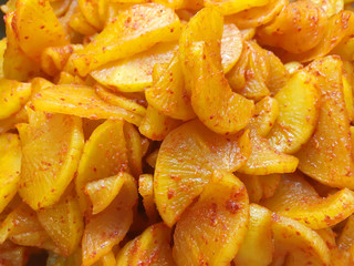 The radish kimchi is a korean food.