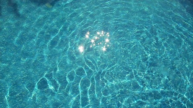 Background of rippled pattern of clean water in swimming pool