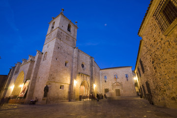Saint Mary Cathedral at dusk, Caceres, Spain