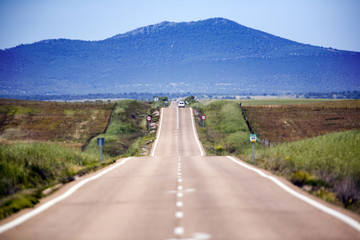 Lonesome road, province of Caceres, Spain