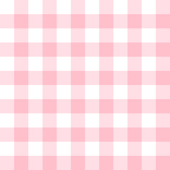Checkered seamless pattern in feminine light pink and white