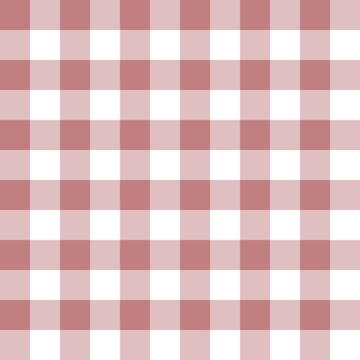 Checkered seamless pattern in old rose and white