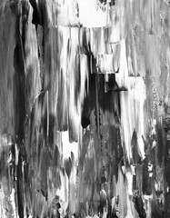 Czarno-białe malarstwo abstrakcyjne - 122987164