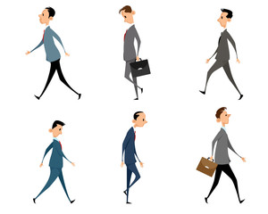 Six going businessmen set