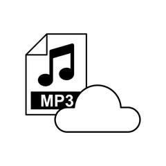 cloud computing with electronic file vector illustration design