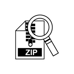 search magnifying glass with electronic file vector illustration design