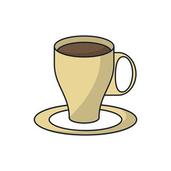 coffee mug icon. Coffe time drink breakfast and beverage theme. Isolated design. Vector illustration