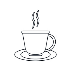 coffee cup icon. Coffe time drink breakfast and beverage theme. Isolated design. Vector illustration