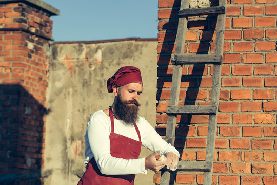 bearded man cook chef