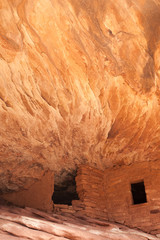 Landscape of house on fire in Utah, USA