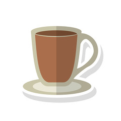 coffee mug icon. Coffe time drink breakfast and beverage theme. Isolated design. Vector illustration