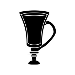 coffee glass icon. Coffe time drink breakfast and beverage theme. Isolated design. Vector illustration