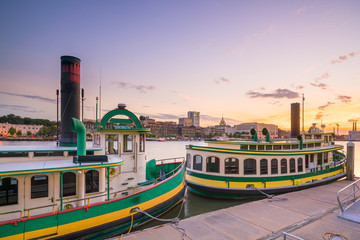 Historic District waterfront of Savannah, Georgia - obrazy, fototapety, plakaty