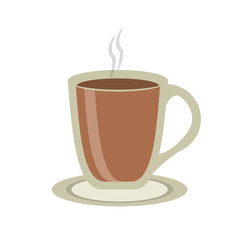 coffee mug icon. Coffe time drink breakfast and beverage theme. Isolated design. Vector illustration