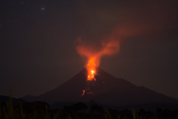 Fototapeta na wymiar volcano activity 06 oct 2016