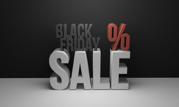 Black Friday Sale 3D Render