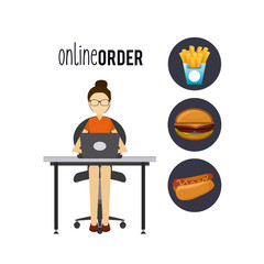 restaurant menu online order vector illustration design