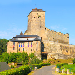 Gothic castle Kost in National Park Cesky Raj (Czech Paradise). Amazing view to medieval monument in Czech Republic. Central Europe. 