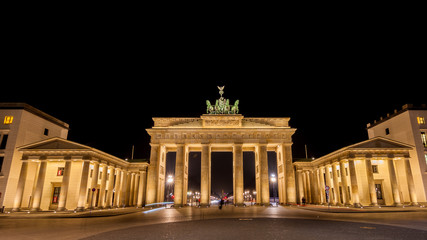 Brandeburg gate at night, Berlin, Germany