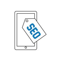 smartphone with seo icon vector illustration design