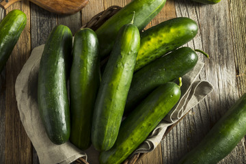 Raw Green Organic Cucumbers