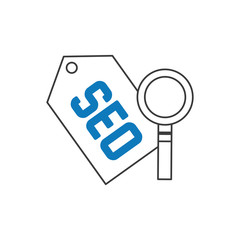 search engine optimization tag icon vector illustration design