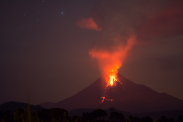 Fototapeta na wymiar volcan of colima sep 06 2016 