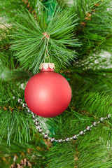 Winter holidays concept. Christmas ball. xmas ball