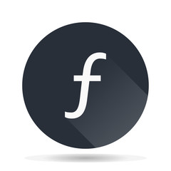 Money currency Nederlands Gulden icon vector illustration.