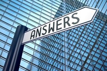 Fototapeta premium Answers signpost