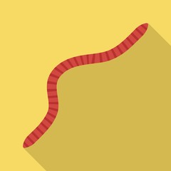 Worm flat icon on isolated transparent background.	