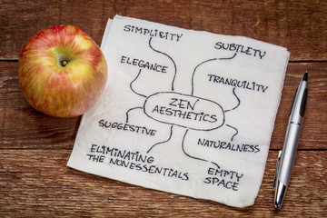 zen aesthetics concept