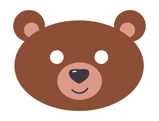 Animals carnival mask vector icon